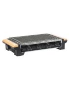 Pierre à cuire & raclette RP328 noir/bois - 8 personnes