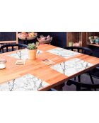 4 Sets de table Claudius gris/blanc - 30x45 cm