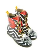 Boots Amelia noir/blanc