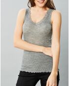 Débardeur Rosalie en Laine & Soie gris