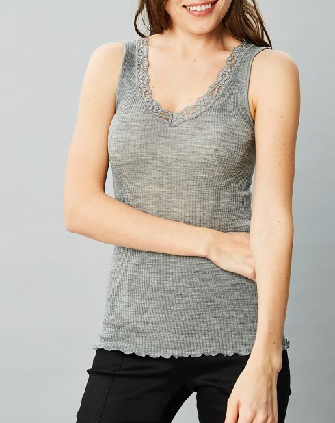 Débardeur Rosalie en Laine & Soie gris
