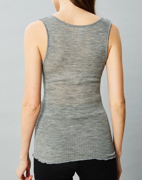 Débardeur Rosalie en Laine & Soie gris