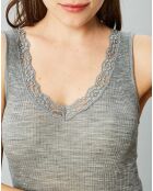 Débardeur Rosalie en Laine & Soie gris