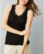 Débardeur Rosalie en Laine & Soie noir