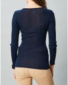 Top Fiona en Laine & Soie marine