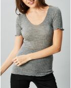 Top Melinda en Laine & Soie gris