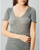 Top Melinda en Laine & Soie gris