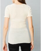 Top Melinda en Laine & Soie ivoire