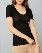 Top Melinda en Laine & Soie noir