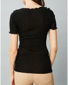 Top Melinda en Laine & Soie noir