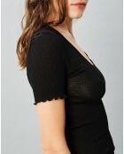 Top Melinda en Laine & Soie noir