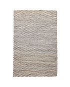 Tapis en osier Phiphi naturel/noir  - 150x100 cm