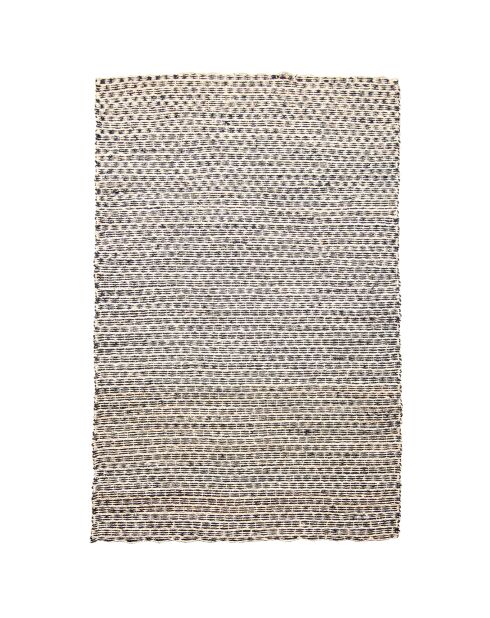 Tapis en osier Phiphi naturel/noir  - 150x100 cm