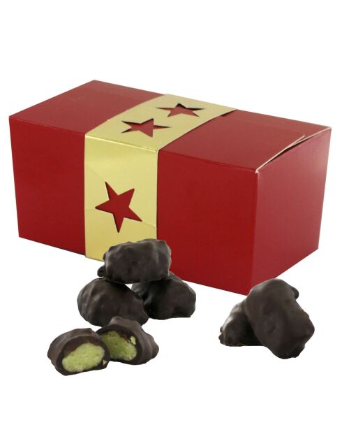 Malakoff-Box mit Zartbitterschokolade und Pistazienmarzipan 250 g