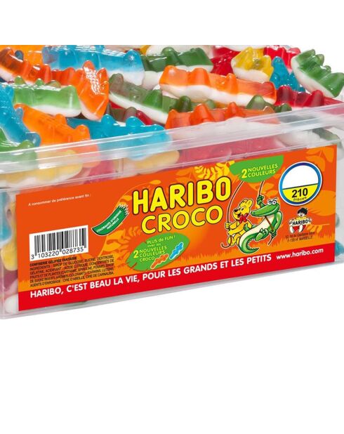 Boite de bonbons Crocodiles 210 pièces