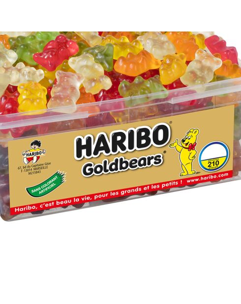 Caja de caramelos Goldbears de 210 piezas