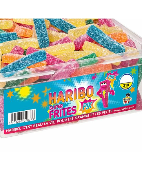 Caja de caramelos Super Fries Pik de 210 piezas