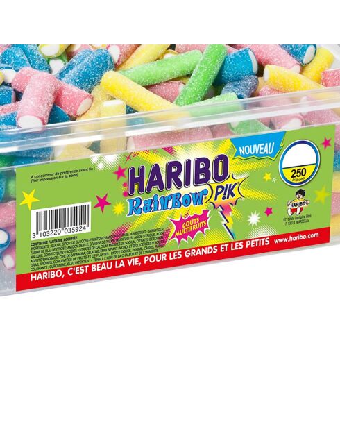 Boite de bonbons Rainbow Pik 250 pièces