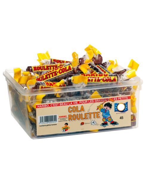 Caja de caramelos Cola Roulette de 45 piezas