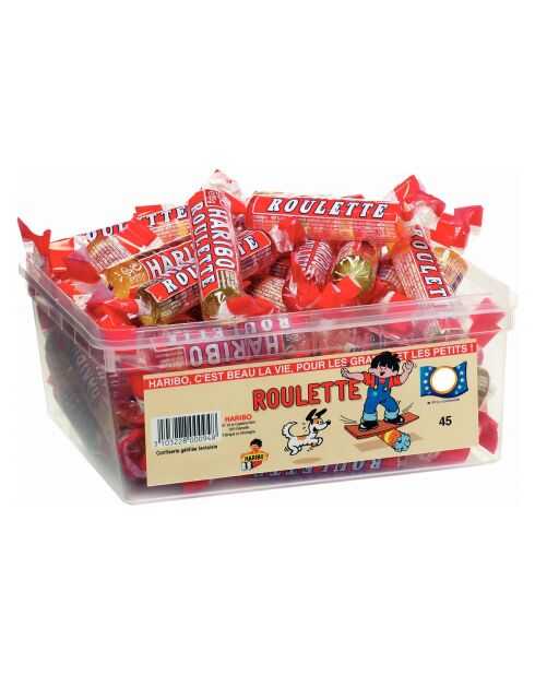 Caja de caramelos de ruleta de 45 piezas