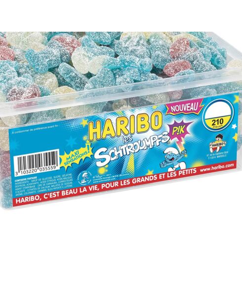 Boites de bonbons Schtroumpfs Pik 210 pièces