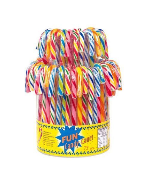 Schachtel mit 72 bunten Zuckerstangen