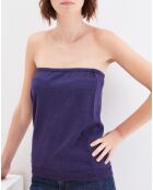 Bustier en Cachemire & Lurex myrtille
