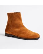 Bottines Gaspard en Velours de Cuir noisettes