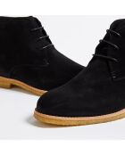 Desert Boots Quentin en Velours de Cuir noires