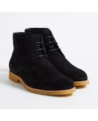 Desert Boots Quentin en Velours de Cuir noires