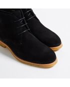 Desert Boots Quentin en Velours de Cuir noires