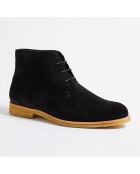 Desert Boots Quentin en Velours de Cuir noires