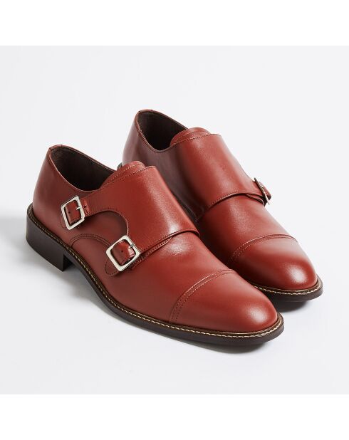 Monks Guillaume  en Cuir lisse marron