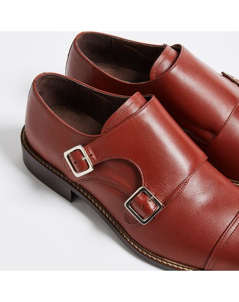 Monks Guillaume  en Cuir lisse marron