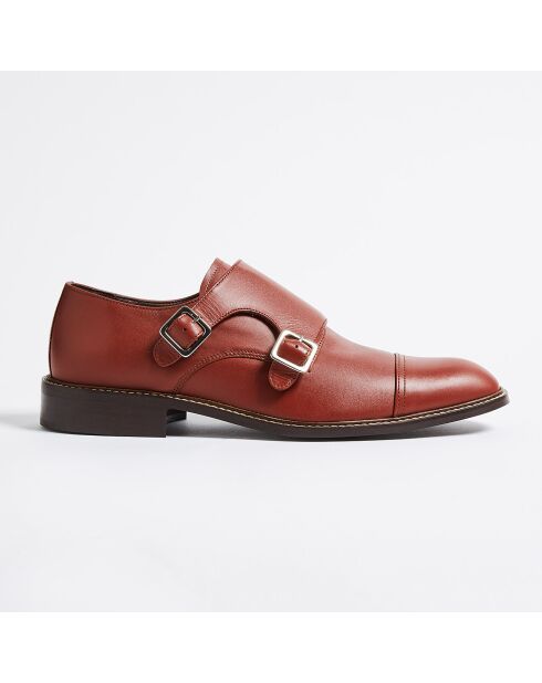 Monks Guillaume  en Cuir lisse marron