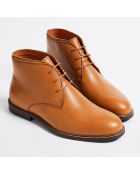 Chukka Boots Clément en Cuir grainé cognacs
