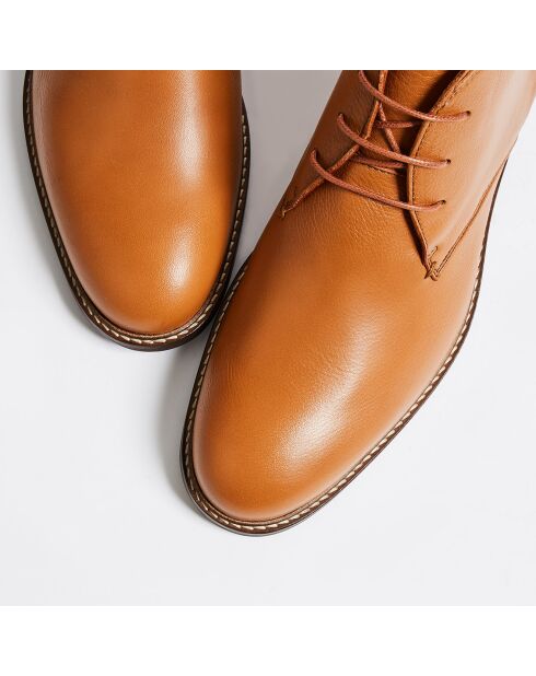 Chukka Boots Clément en Cuir grainé cognacs
