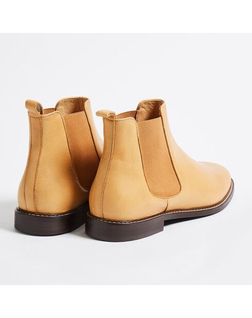 Chelsea Boots Jules en Cuir grainé cognac