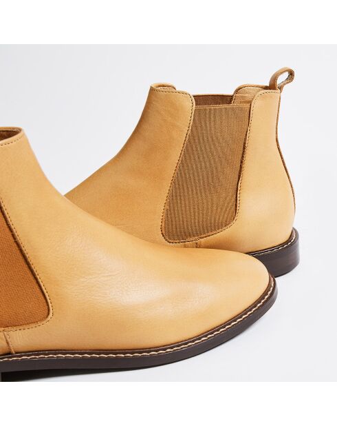 Chelsea Boots Jules en Cuir grainé cognac