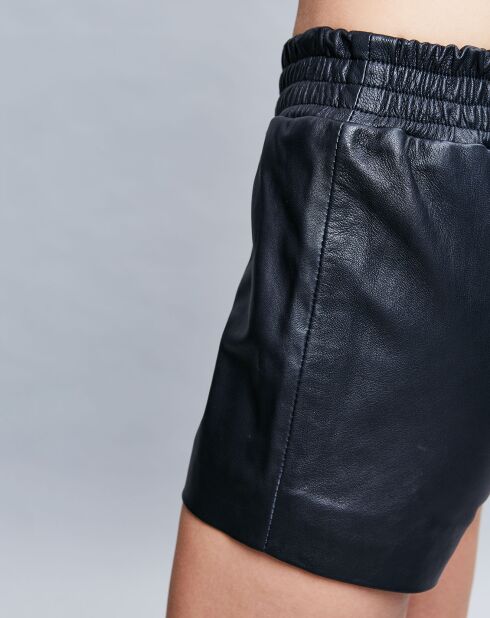 Short en Cuir Berty noir