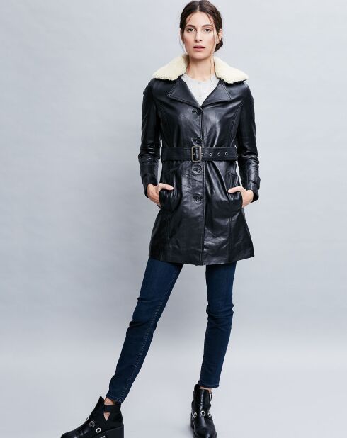 Trench en Cuir Electra noir