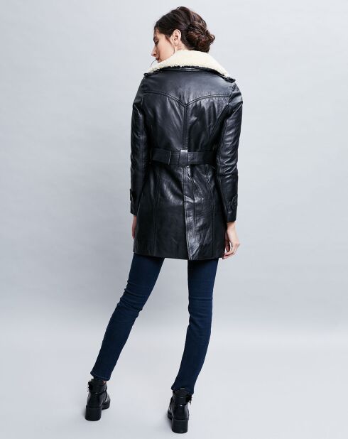 Trench en Cuir Electra noir