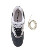 Baskets lifestyle en Velours de Cuir & Mesh M1991 D made in UK gris/blanc