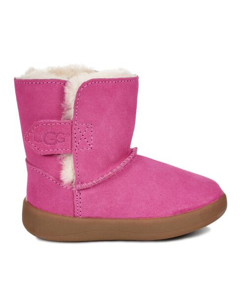 Boots fourrées Laine en Velours de Cuir Keelan fuchsia