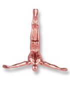 Sculpture Petit Plongeur doré rose - 28x28x9 cm