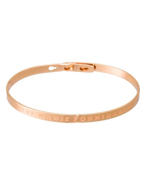 Une Mamie Formidable armband in roze messing