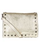 Sac bandoulière en Cuir Iris  doré - 20x16x10.5 cm