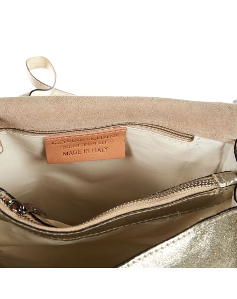 Golden Iris Schultertasche aus Leder — 20x16x10,5 cm