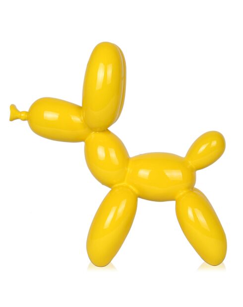 Sculpture Pop Art Chien  jaune - 27x26x9.5 cm