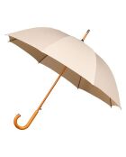 Parapluie poignée bois beige